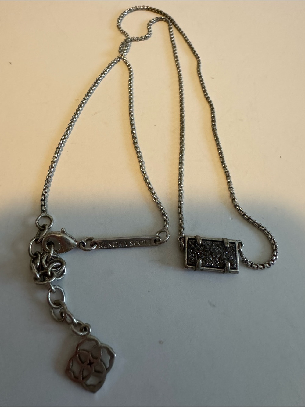 Kendra Scott Pavé Rectangular Bar Necklace - Picture 2 of 3
